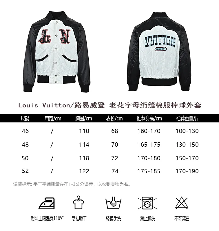Louis Vuitton/Louis Vuitton Floral Letter Quilted Cotton Jacket Baseball Jacket